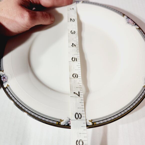Noritake Salad Plates 8 1/4in Halifax Fine China Floral Lot of 2 Vtg 7729 Rose - Picture 8 of 8